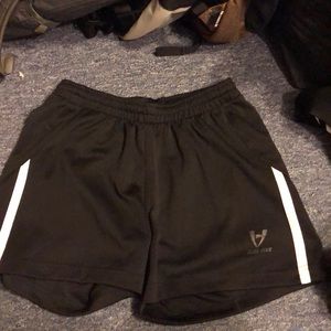 High five black white shorts size m w/ drawstring